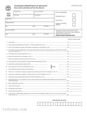 Fill Out a Valid 450 Tennessee Form