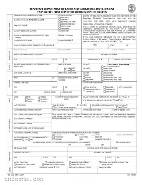 Fill Out a Valid Tennessee First Report Form