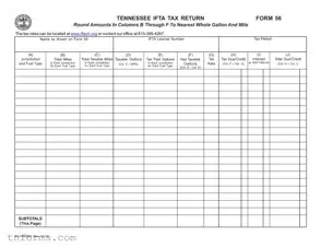Fill Out a Valid Tn Ifta 56 Form
