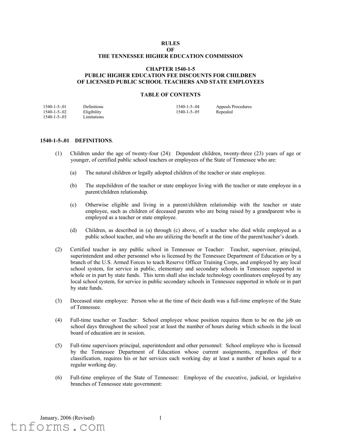 Fill Out a Valid Tennessee Higher Education Discount Form