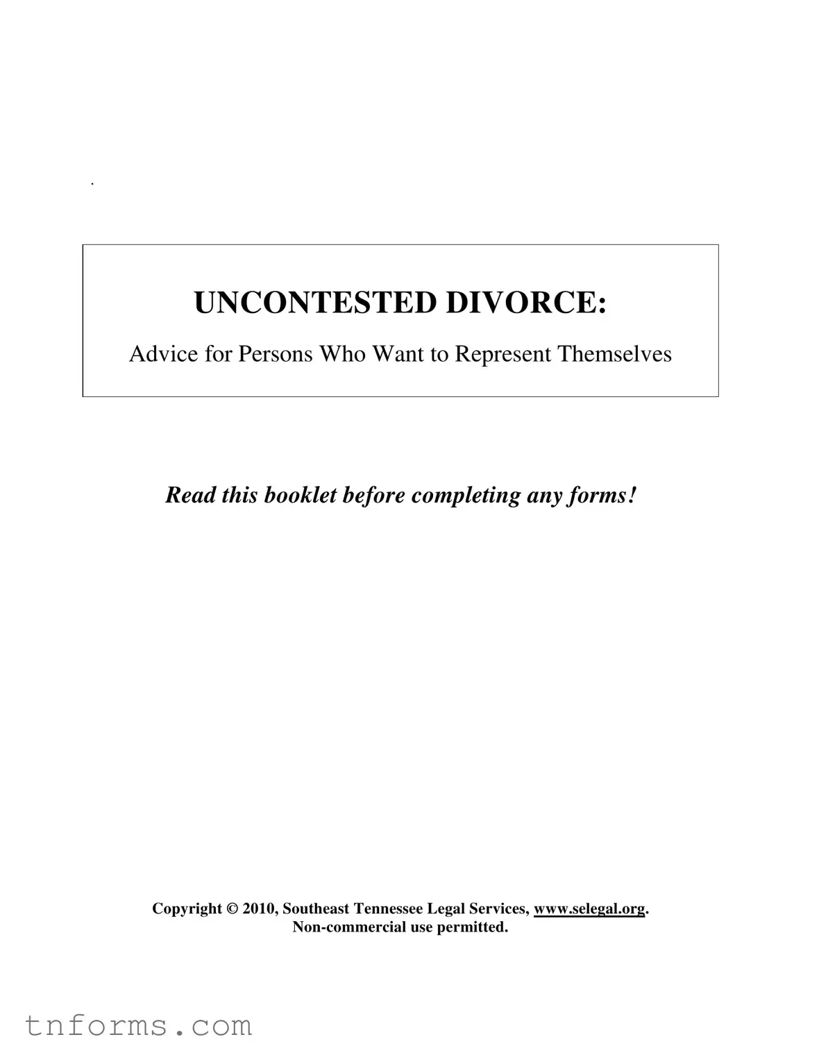Fill Out a Valid Tennessee Uncontested Divorce Form